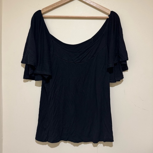 Women’s Newport News 90s Goth Witchy Black Short Sleeve Flowy Sleeves Size XL - Picture 2 of 15